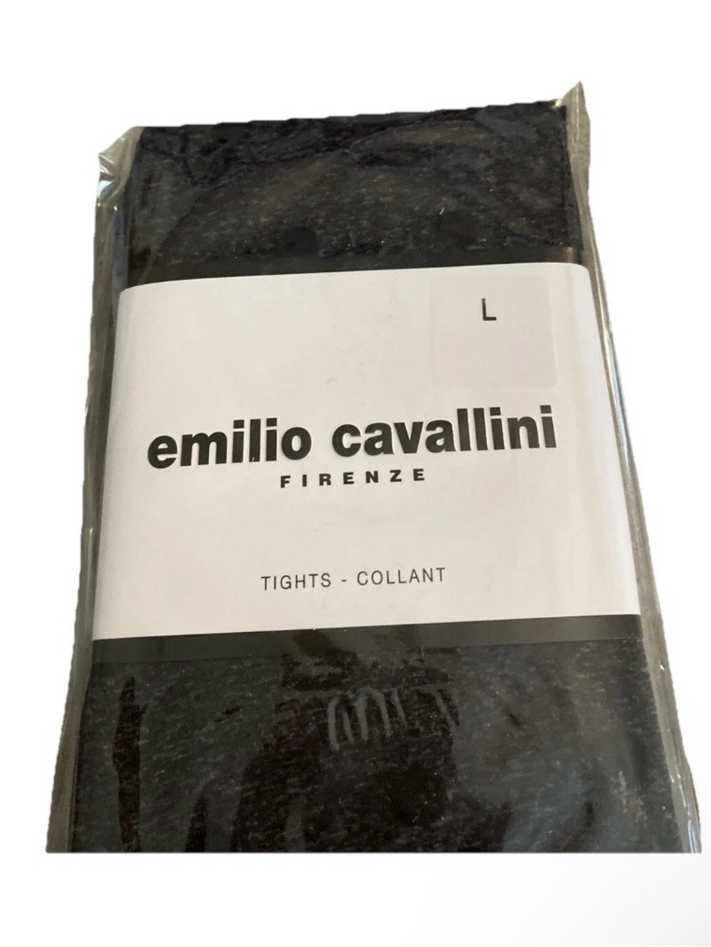 Emilio Cavallini Tights Polkadot Grey Pantyhose 27746 Size Large